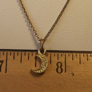 Amano Studio Necklace Gold Tone Crescent Moon